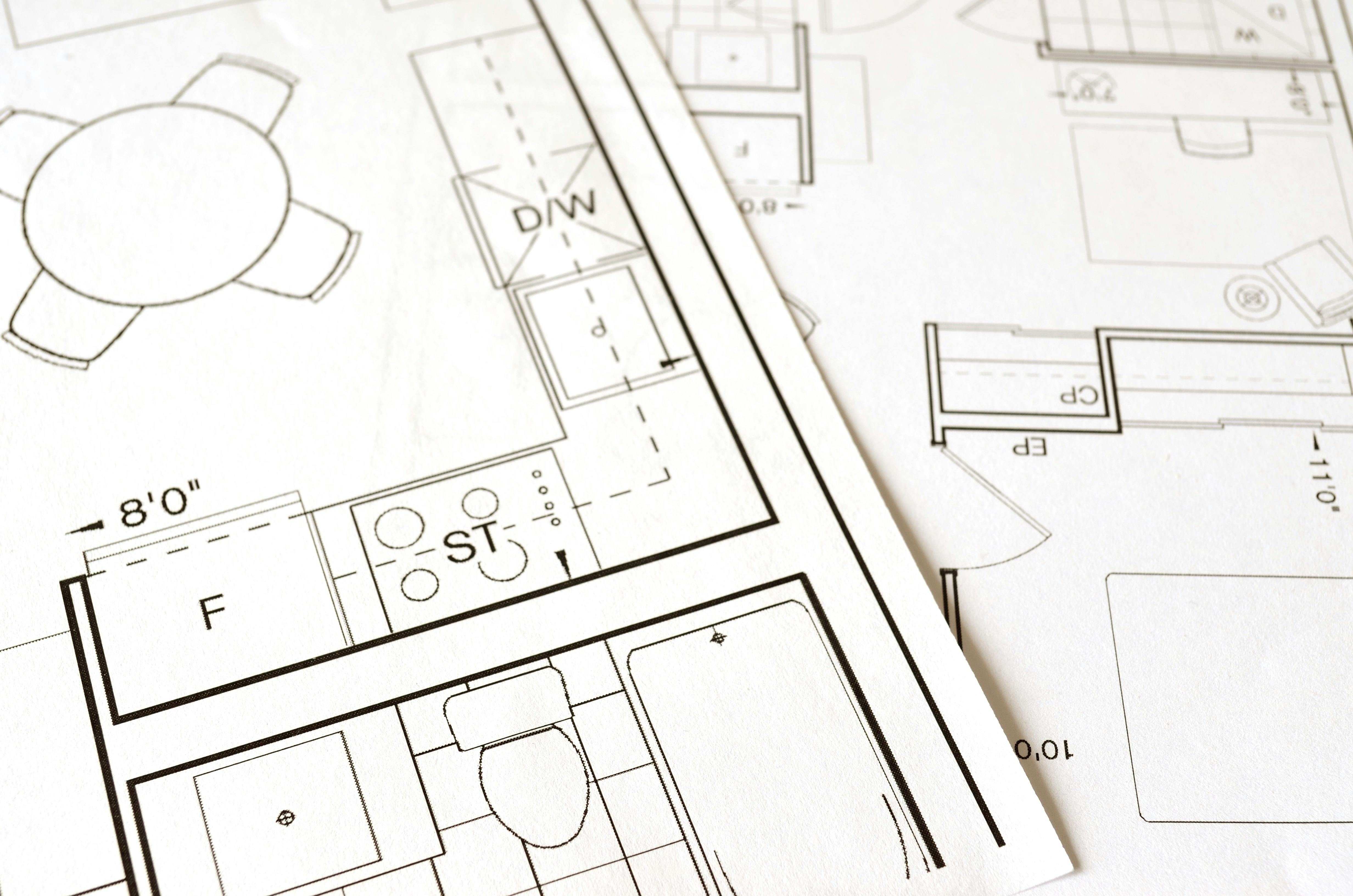 photo of building schematics
